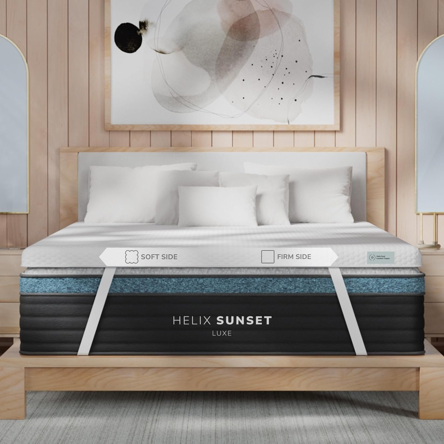 Dual Comfort Mattress Topper with GlacioTex by helix sleep mattress